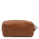 TL Bag Soft Leather Toiletry Case Cognac TL142315