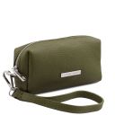 TL Bag Soft Leather Toiletry Case Forest Green TL142315