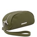 TL Bag Soft Leather Toiletry Case Forest Green TL142314
