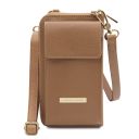 TL Bag Leather Wallet With Strap Taupe TL142323