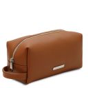 TL Bag Soft Leather Toilet bag Cognac TL142324