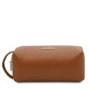 TL Bag Soft Leather Toilet bag Cognac TL142324