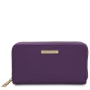 Eris Elégant Portefeuille en Cuir Entièrement Zippée Violet TL142318