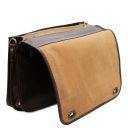 Siena Кожаная сумка-мессенджер на 2 отделения Темно-коричневый TL142243