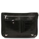Siena Messenger Tasche aus Leder 2 Fächer Schwarz TL142243