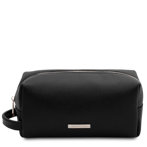 TL Bag Trousse de Toilette en Cuir Souple Noir TL142324