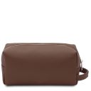 TL Bag Soft Leather Toilet bag Dark Taupe TL142324