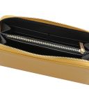 Eris Exklusive Damenbrieftasche aus Leder mit Rundum-Reißverschluss Senf TL142318